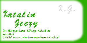 katalin geczy business card