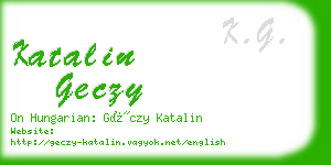 katalin geczy business card